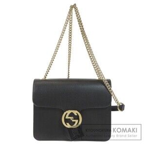 Gucci Interlocking GG Shoulder Bag Calfskin Leather